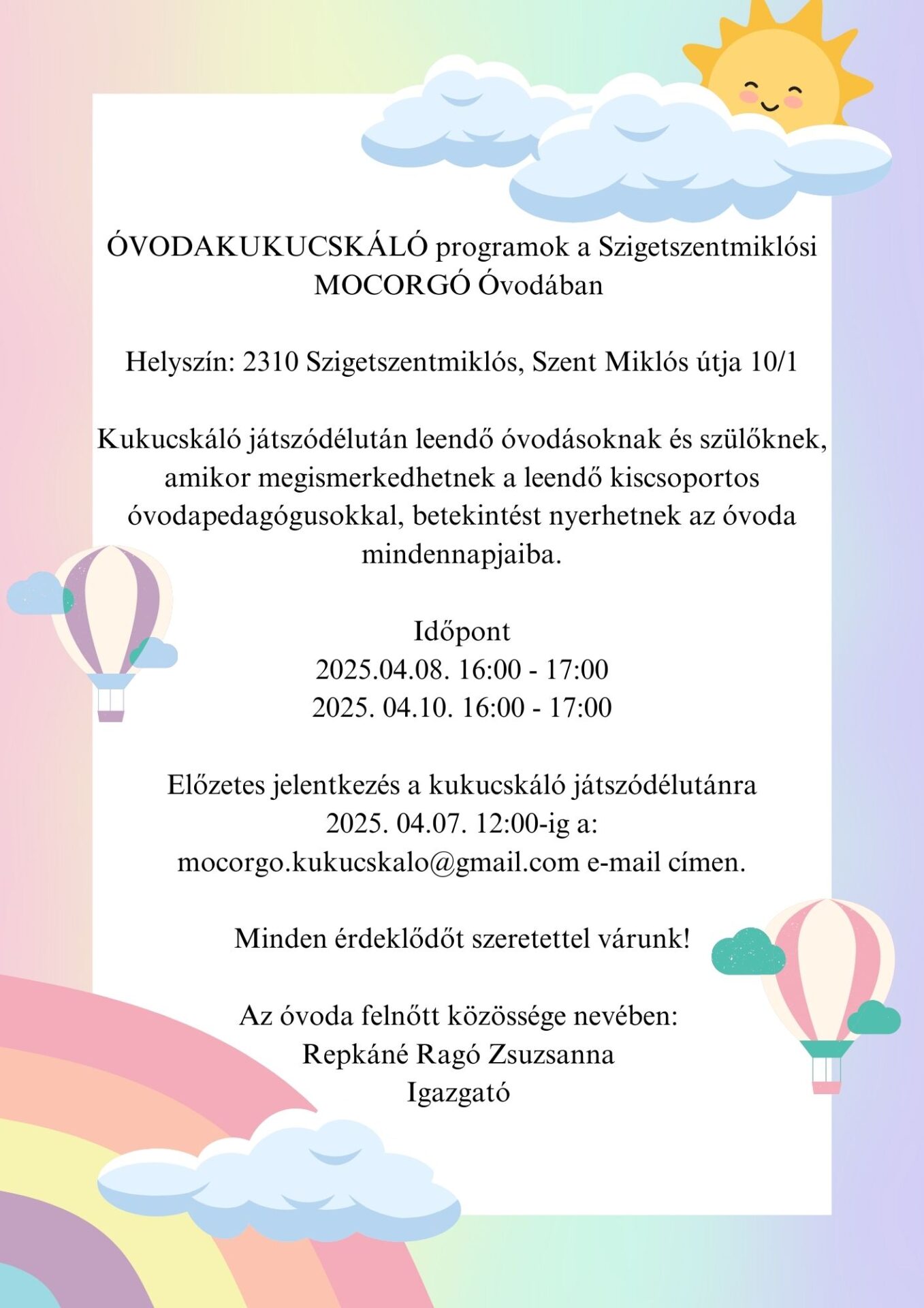 Kukucskáló programunk jövendő óvodásainknak – 2025